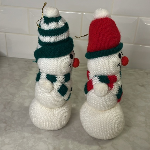 Collection of  two plush snowman knit with hangers - Picture 4 of 6